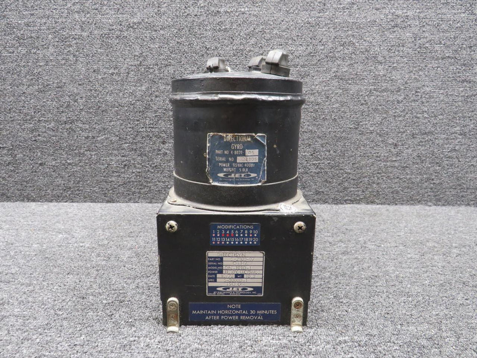 Jet 5-2000-07, 4-8020-05 JET DN-101D-1 Directisyn Directional Gyro Assy with Mods