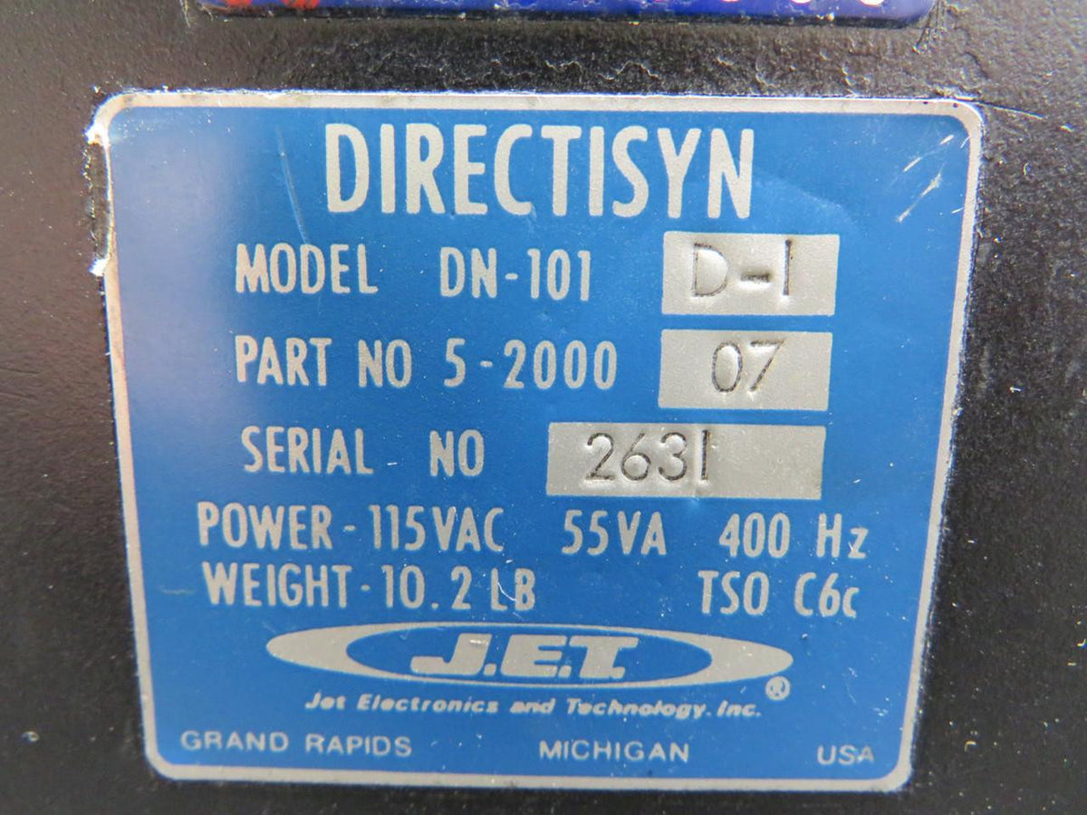 Jet 5-2000-07 (Alt: 501-1149-01) JET DN-101 D-1 Directisyn Directional Gyro w Mods