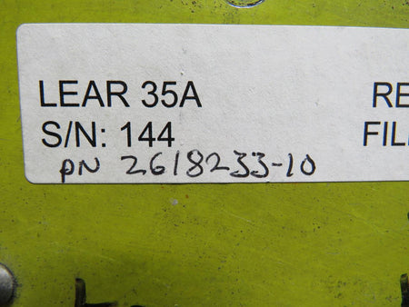 Learjet 2618233-10 LearJet 35A Squat Switch Relay Panel