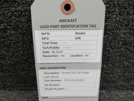 Does Not Apply SD3-18-03192C Shorts SD3-30 Plate with Bend