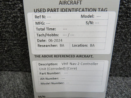 Does Not Apply VHF Nav-2 Controller Unit (Corroded) (Core)