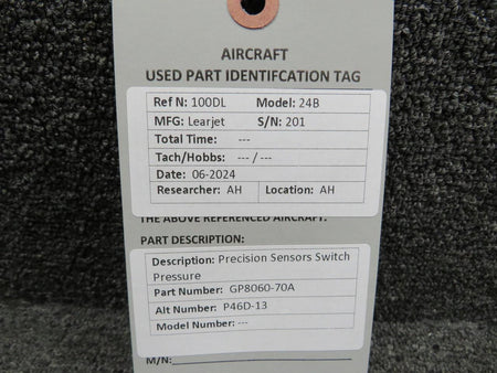 Precision Sensors GP8060-70A (Alt: P46D-13) Precision Sensors Switch Pressure