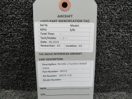 Bendix 38E03 (Alt: 38E03-2-B) Bendix 2 Suction Relief Valve