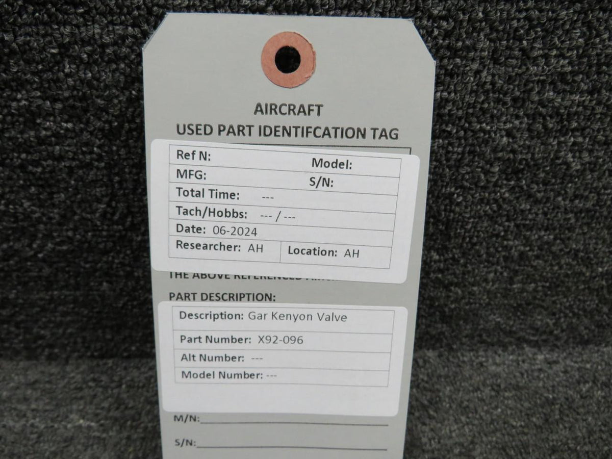 Gar-Kenyon X92-096 Gar Kenyon Valve