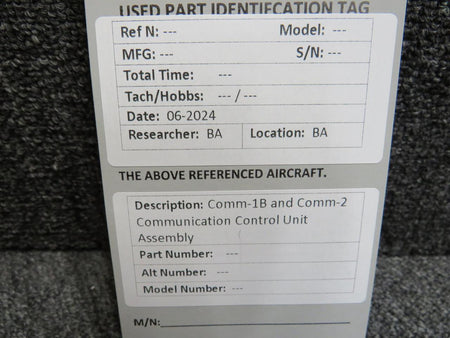 Does Not Apply Comm-1B and Comm-2 Communication Control Unit Assembly