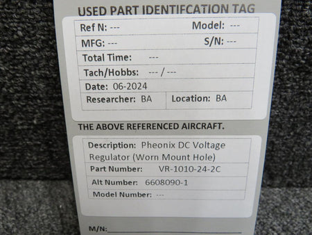 Phoenix VR-1010-24-2C (Alt: 6608090-1) Phoenix DC Voltage Regulator (Worn Mount Hole)