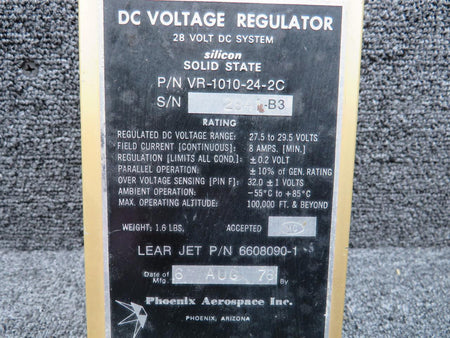 Phoenix VR-1010-24-2C (Alt: 6608090-1) Phoenix DC Voltage Regulator (Worn Mount Hole)