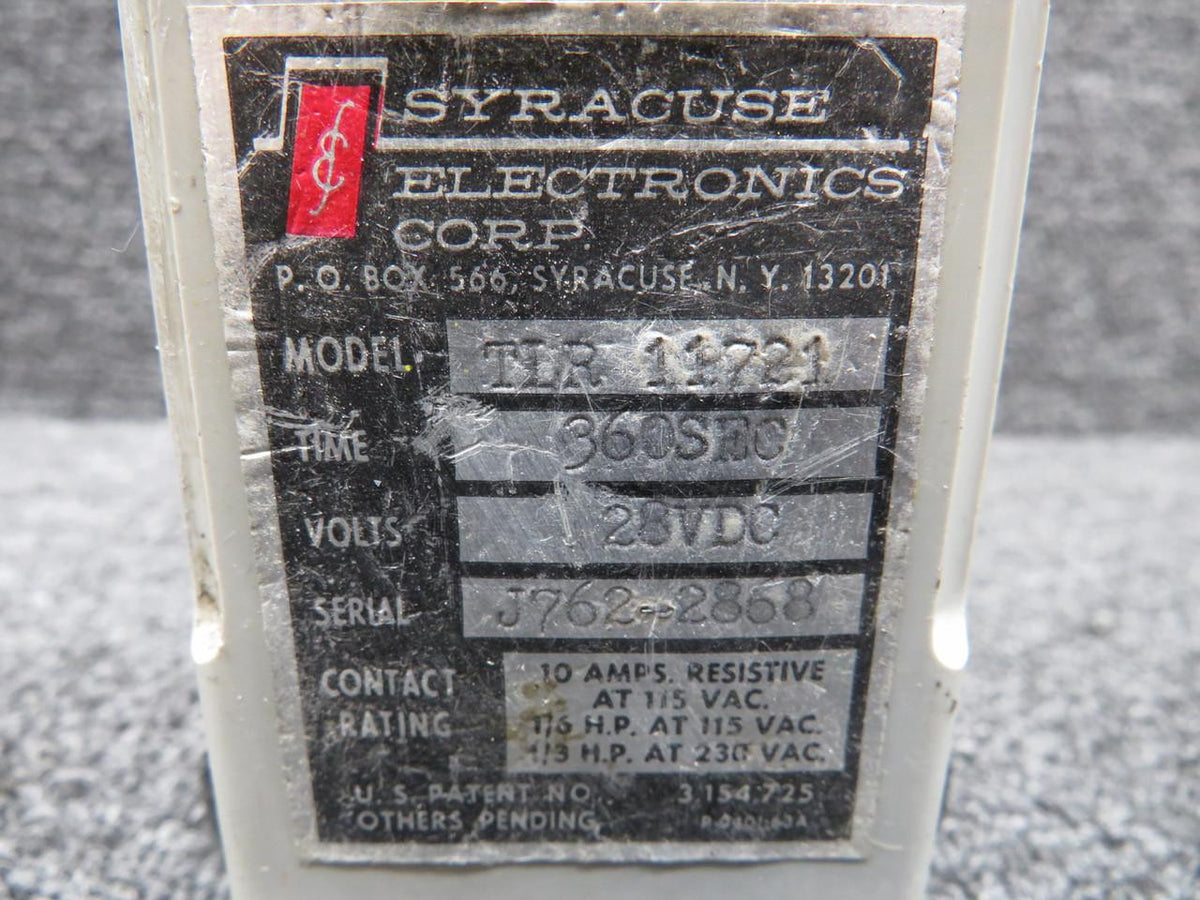 Syracuse Electronics TLR-11721 Syracuse Time Delay Regulator (Time: 360 Seconds) (28V)