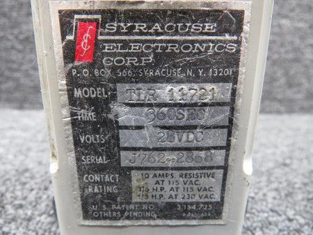 Syracuse Electronics TLR-11721 Syracuse Time Delay Regulator (Time: 360 Seconds) (28V)