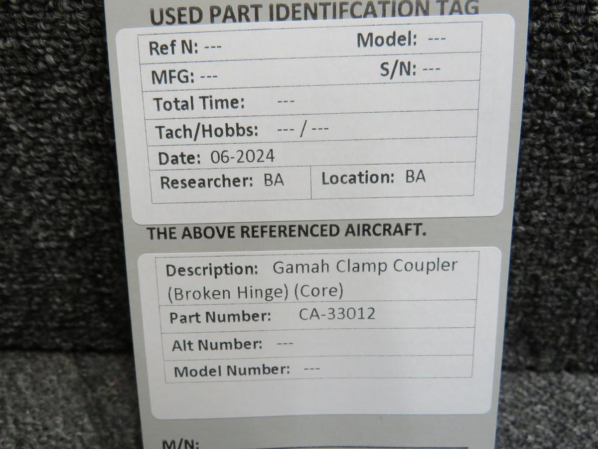 Gamah CA-33012 Gamah Clamp Coupler (Broken Hinge) (Core)