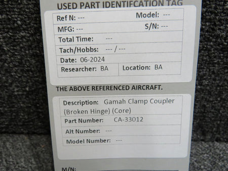 Gamah CA-33012 Gamah Clamp Coupler (Broken Hinge) (Core)