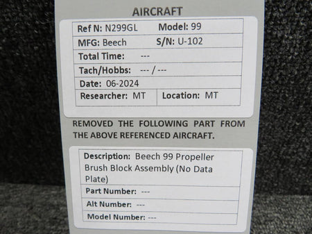 Does Not Apply Beechcraft 99 Propeller Brush Block Assembly (No Data Plate)
