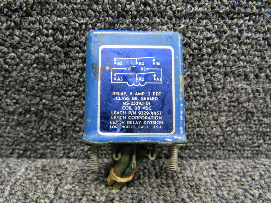 Leach Corp MS-25395-DI (Alt: 9229-4457) Leach Relay (Volts: 28, Amps: 5)