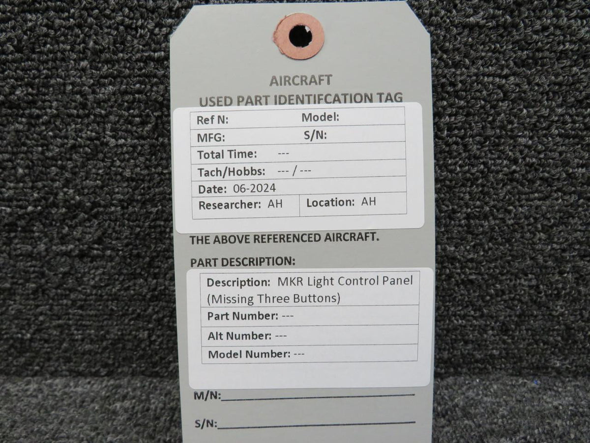 Does Not Apply MKR Light Control Panel (Missing Three Buttons)
