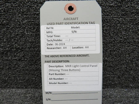 Does Not Apply MKR Light Control Panel (Missing Three Buttons)