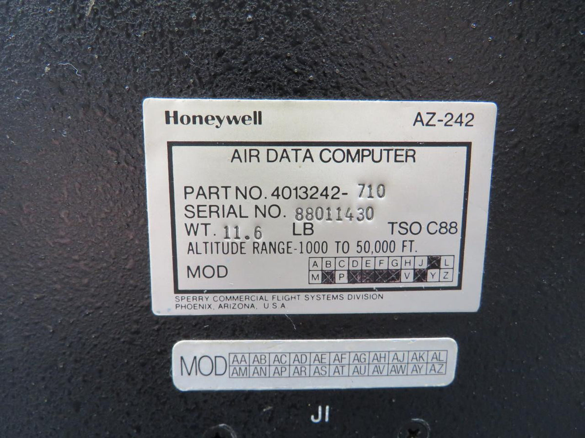 Honeywell 4013242-710 Honeywell AZ-242 Air Data Computer with Modifications