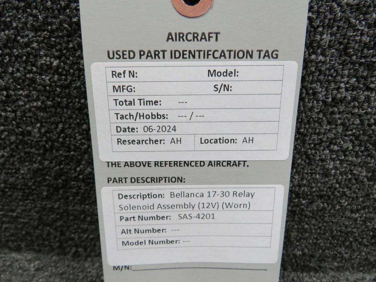 Bellanca SAS-4201 Bellanca 17-30 Relay Solenoid Assembly (12V) (Worn)