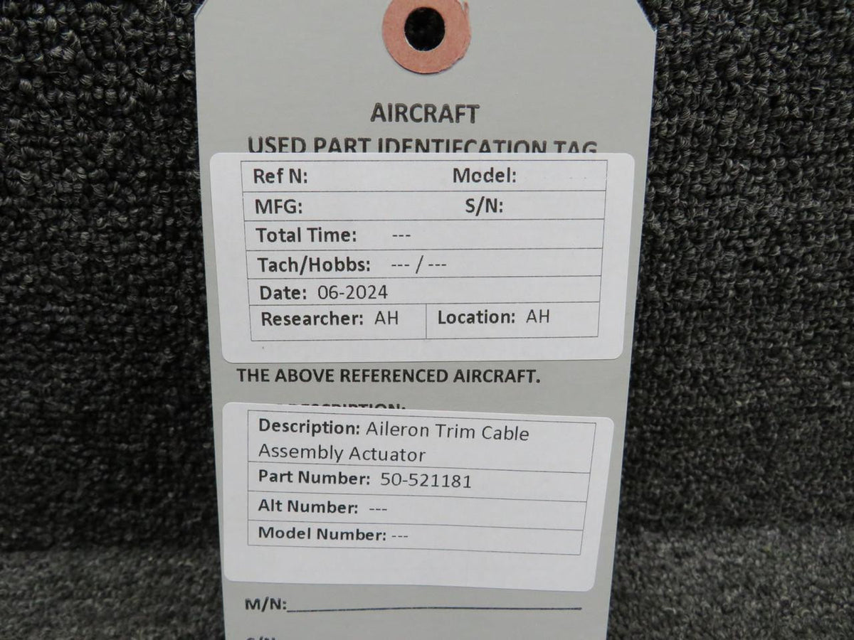 Aileron 50-521181 Aileron Trim Cable Actuator Assembly