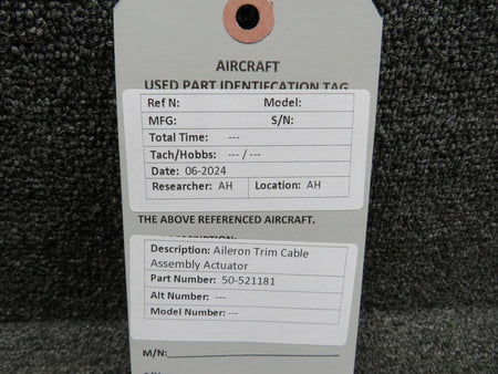 Aileron 50-521181 Aileron Trim Cable Actuator Assembly