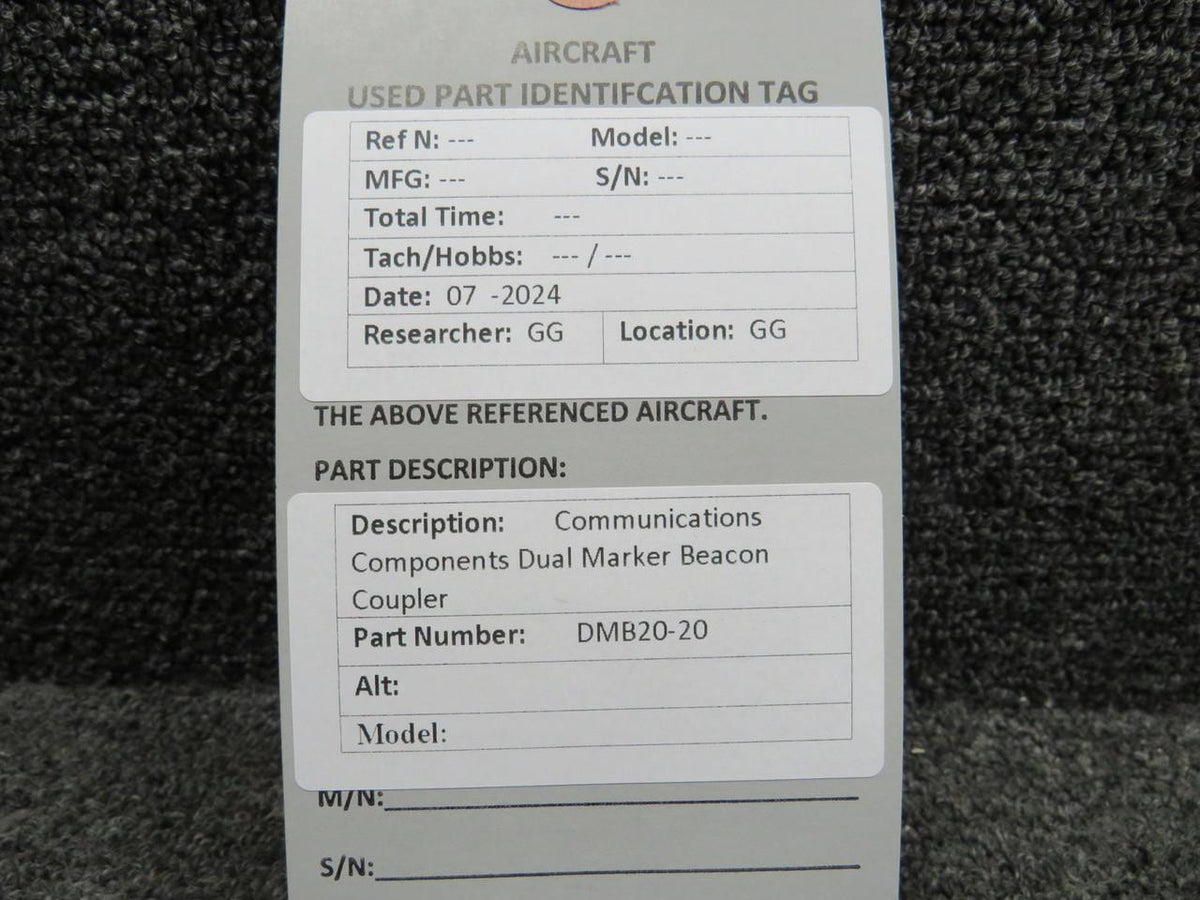 Communication Components DMB20-20 Communications Components Dual Marker Beacon Coupler