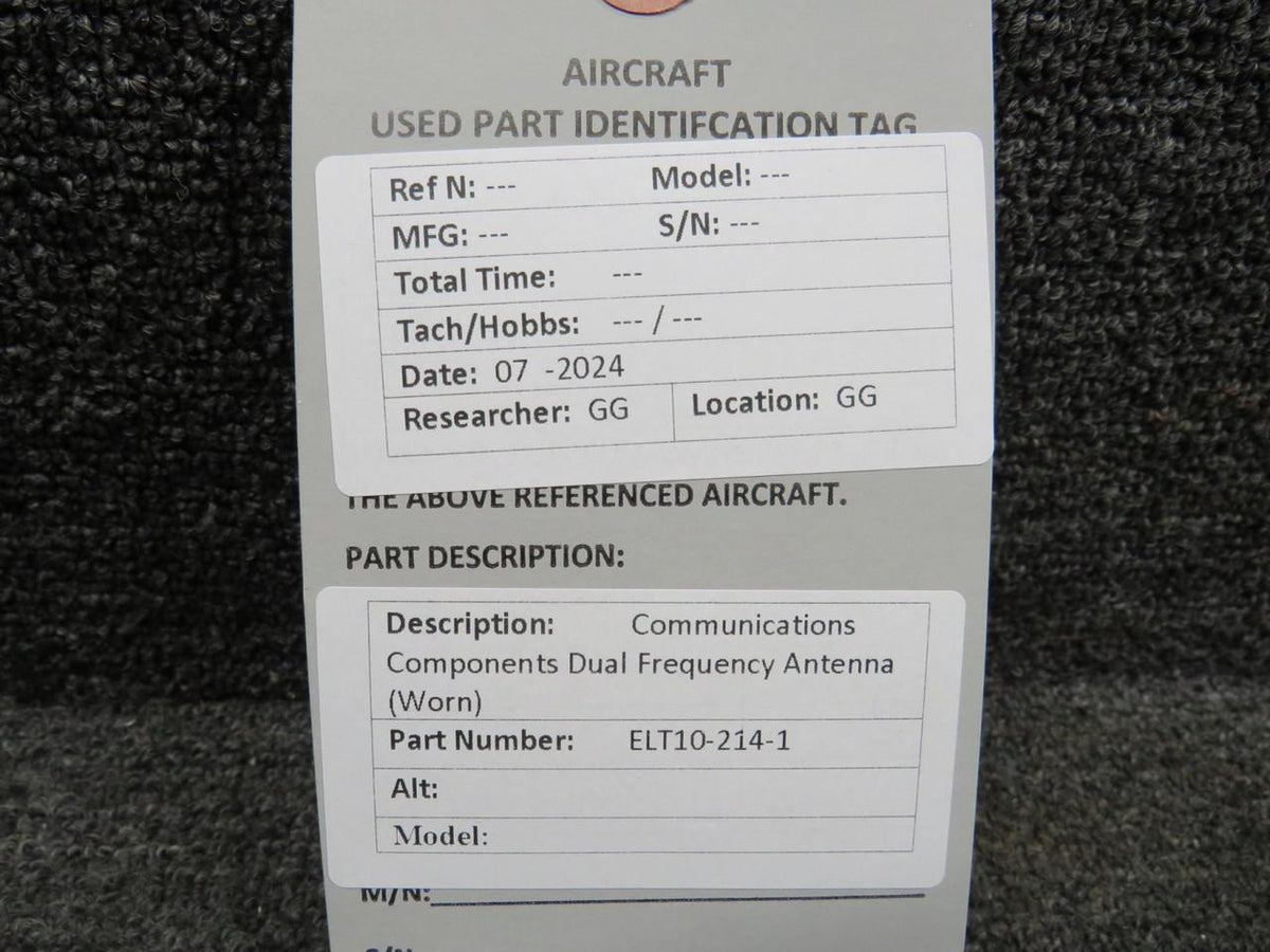 Communication Components ELT10-214-1 Communications Components Dual Frequency Antenna (Worn)