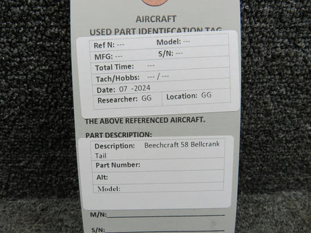 Beechcraft 58 Tail Bellcrank