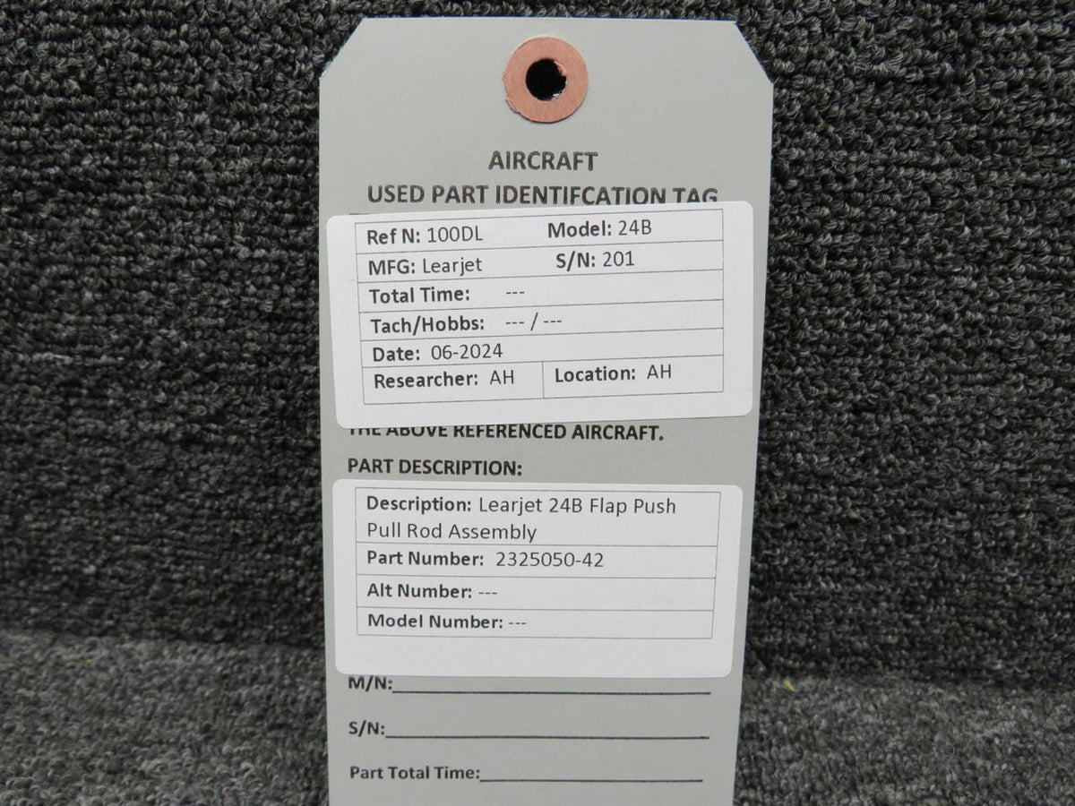 Learjet 2325050-42 Learjet 24B Flap Push Pull Rod Assembly