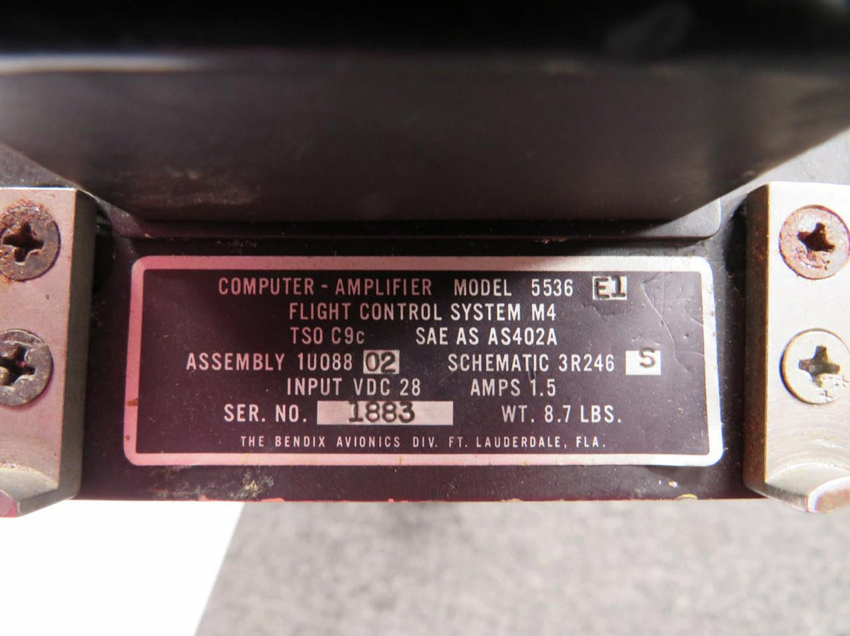 Bendix 1U088-02 Bendix 5536-E1 Computer Amplifier Unit with Power Adapter (Volts: 28)