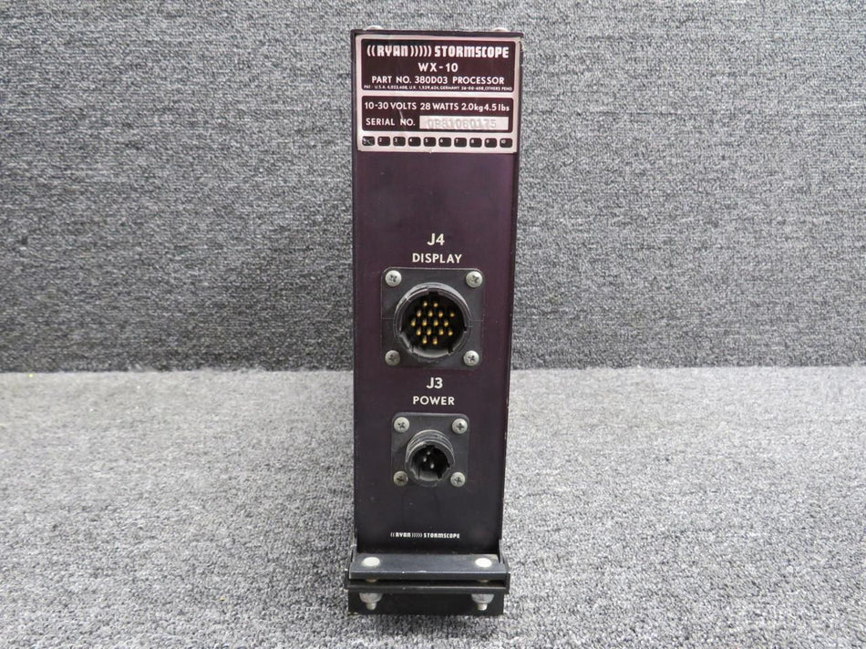 Ryan 380D03 Ryan WX-10 Stormscope Processor Unit with Mods and Tray (Volts: 10-30)