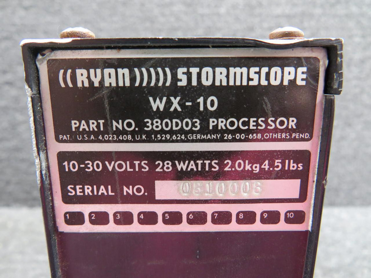 Ryan 380D03 Ryan WX-10 Stormscope Processor Unit with Tray (Volts: 10-30)