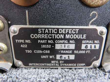 Intercontinental 18152-316 Intercontinental Static Defect Correction Module with Mods (Core)