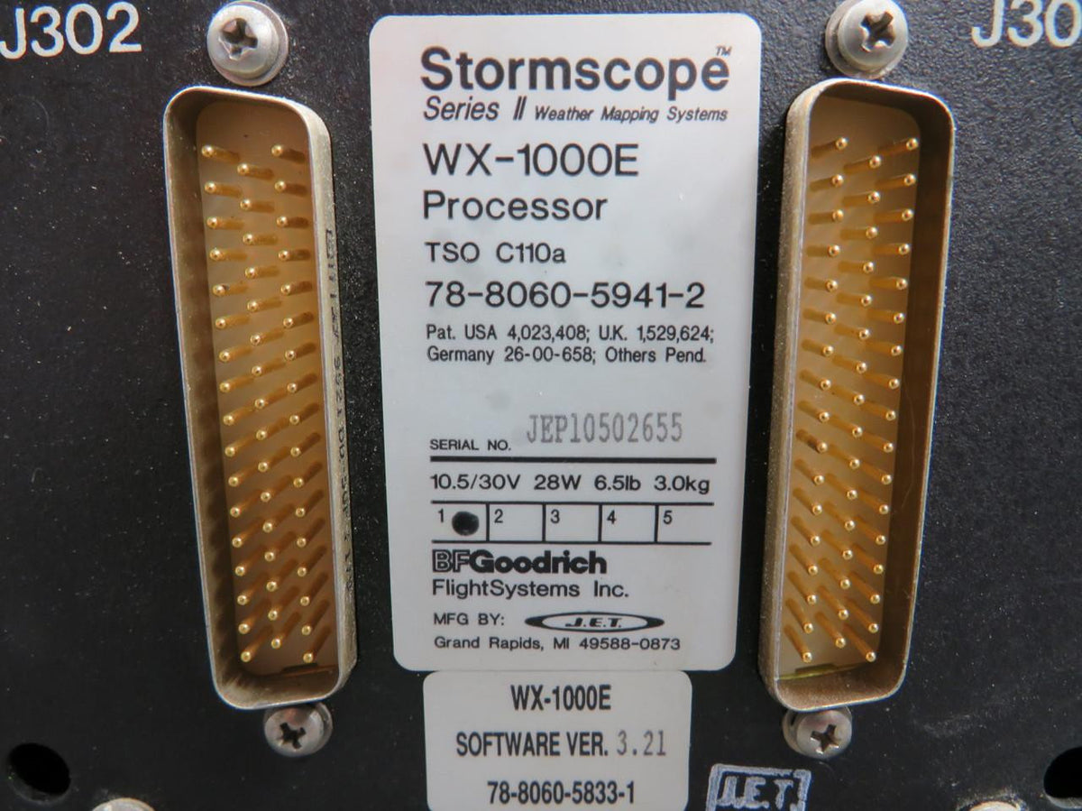 BF Goodrich  78-8060-5941-2 BF Goodrich WX-1000E Stormscope II Processor Unit w Mods (10.5-30 V)