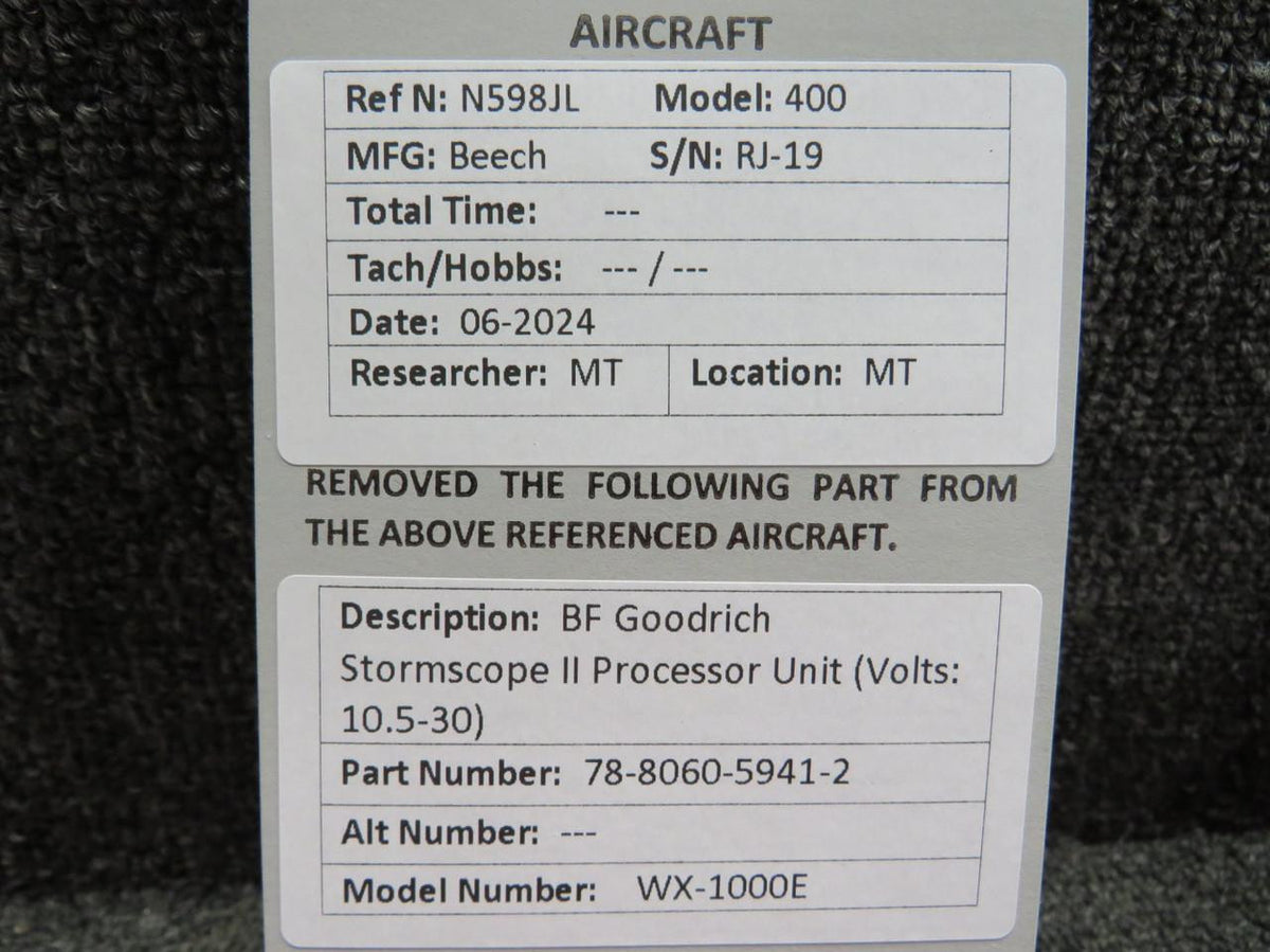 BF Goodrich  78-8060-5941-2 BF Goodrich WX-1000E Stormscope II Processor Unit (Volts: 10.5-30)