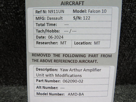 Yaw Arthur 062090-02 Yaw Arthur AMD-BA Amplifier Unit with Modifications