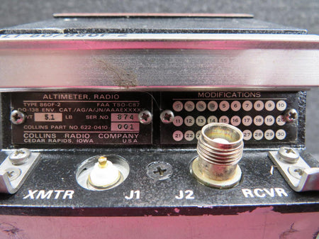 Collins 622-0410-001 Collins 860F-2 Radio Altimeter with Mods (Broken Connector) (Core)
