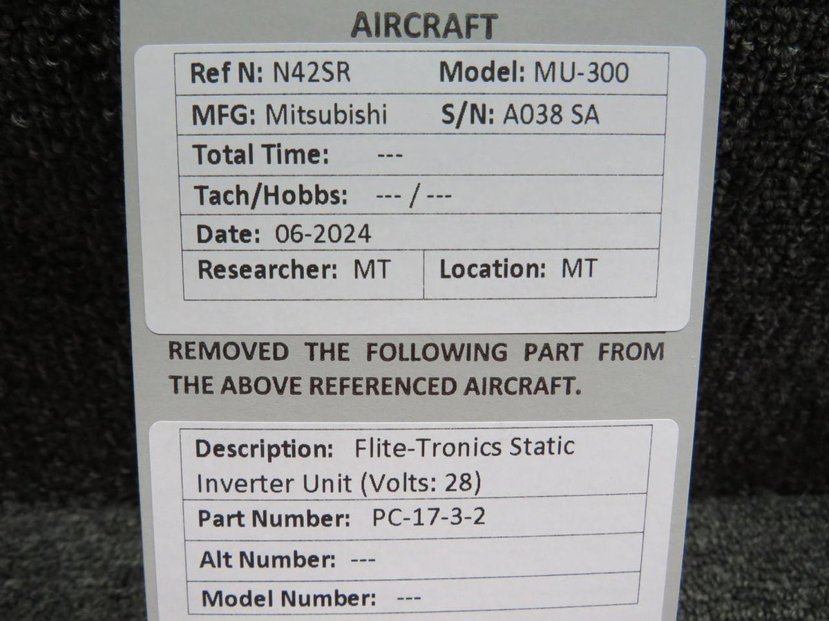 Flite-Tronics PC-17-3-2 Flite-Tronics Static Inverter Unit (Volts: 28)