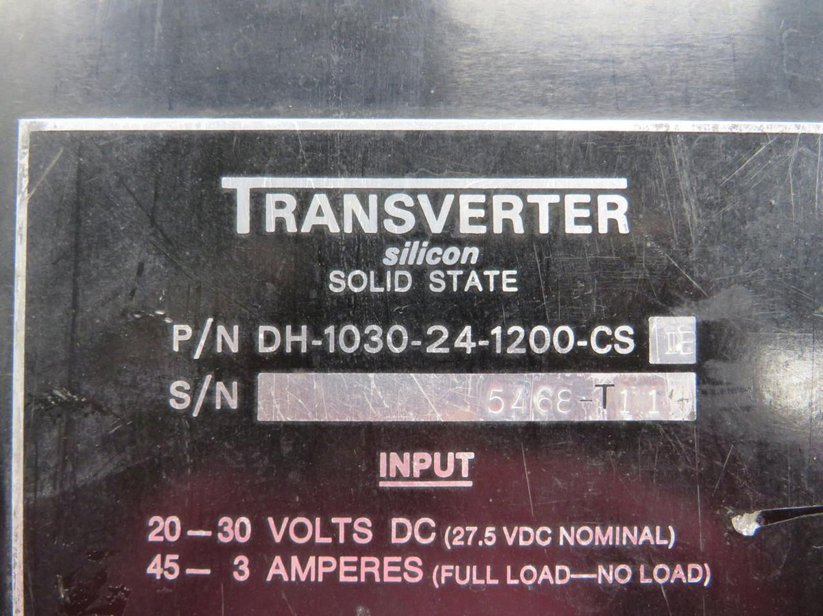 Phoenix DH-1030-24-1200-CS-IIB (Alt: 7SC0166) Phoenix Transverter Unit (Volts: 115)