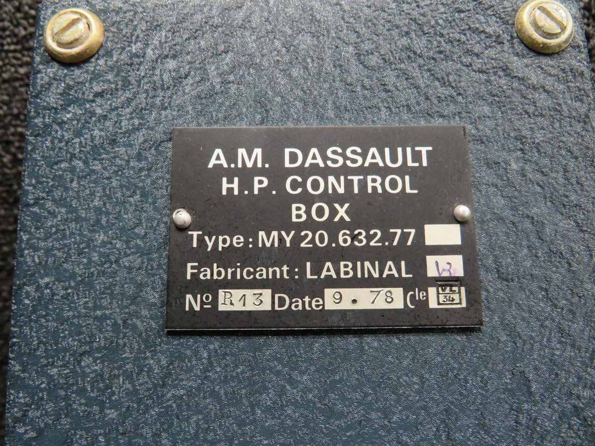 A.M. Dassault MY20-632-77 A.M Dassault H.P Control Box with Mods (New Old Stock)