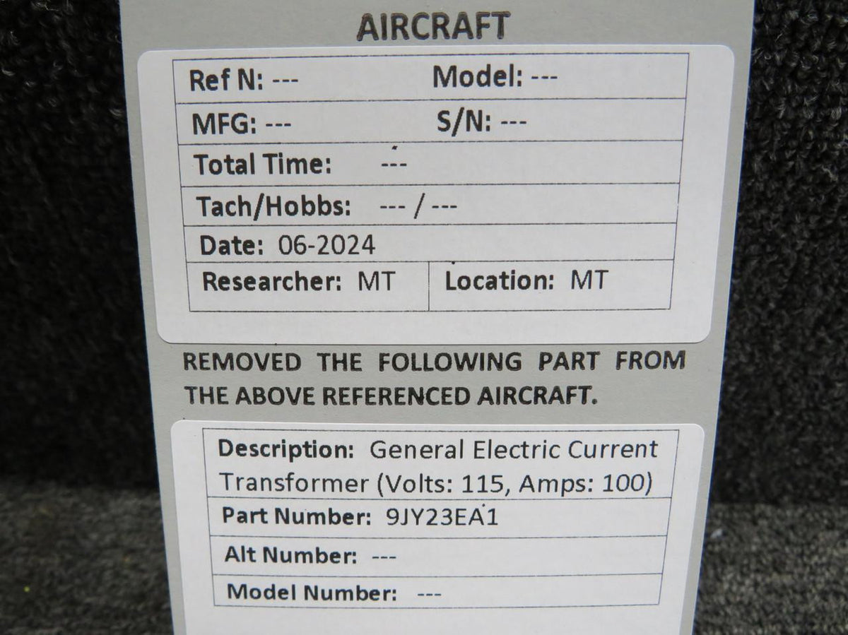 General Electric 9JY23EA1 General Electric Current Transformer (Volts: 115, Amps: 100)
