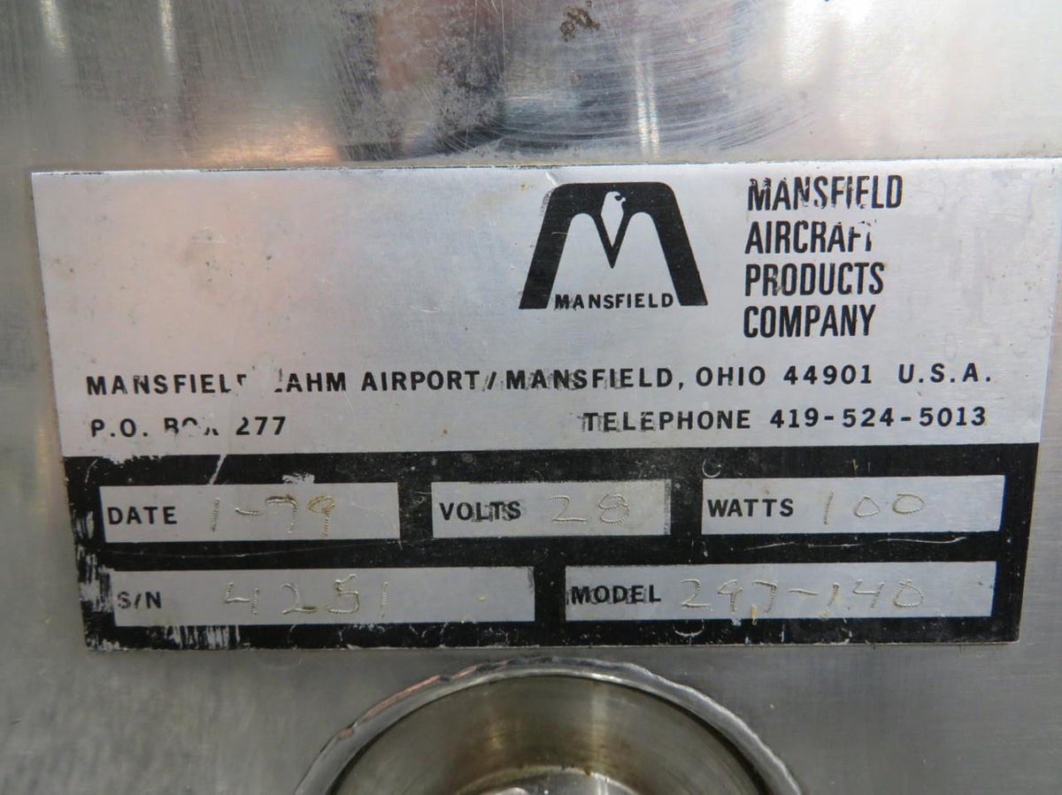 mansfield 297-140 Mansfield Electric Hot Liquid Container (Volts: 28, Watts: 100)