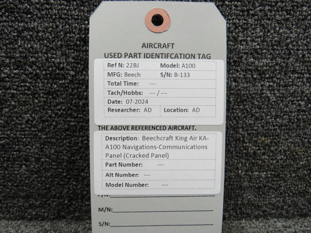 Does Not Apply Beechcraft King Air KA-A100 Navigations-Communications Panel (Cracked Panel)