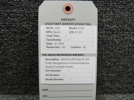 Does Not Apply Beechcraft King Air KA-A100 Navigations-Communications Panel (Cracked Panel)
