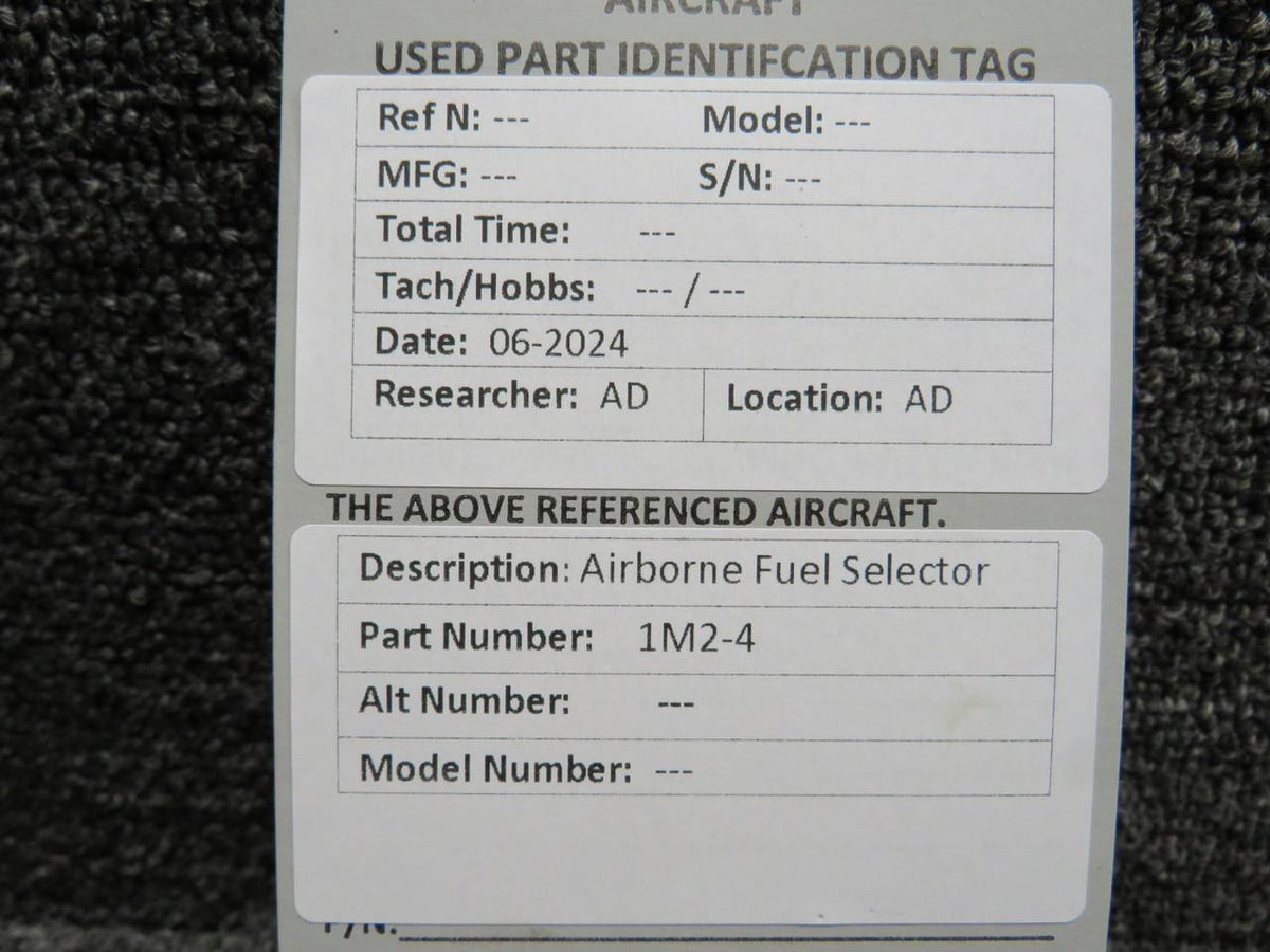 Airborne 1M2-4 Airborne Fuel Selector