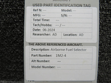Airborne 1M2-4 Airborne Fuel Selector