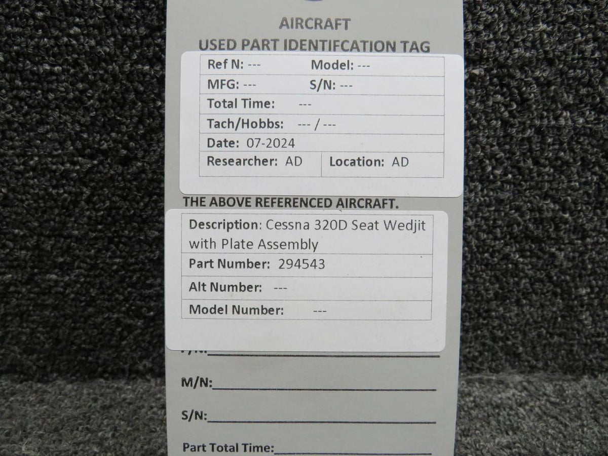 Does Not Apply 294543 Cessna 320D Seat Wedjit with Plate Assembly
