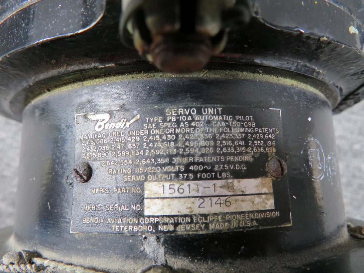 Bendix 15611-1-B (Alt: DQ-24-A1) Bendix PB-10A Servo Unit Assembly