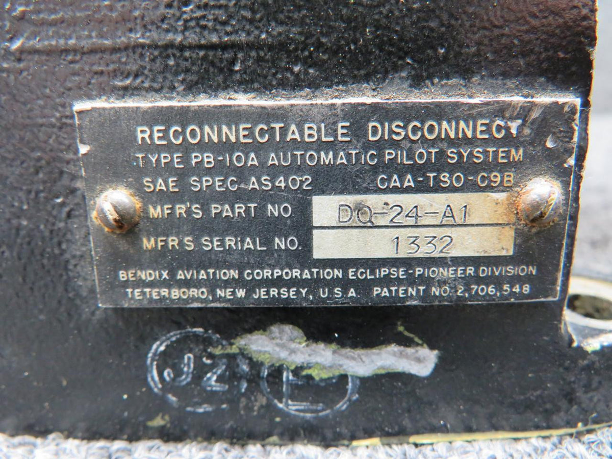 Bendix 15611-1-B (Alt: DQ-24-A1) Bendix PB-10A Servo Unit Assembly