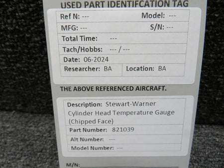 Stewart-Warner 821039 Stewart-Warner Cylinder Head Temperature Gauge (Chipped Face)