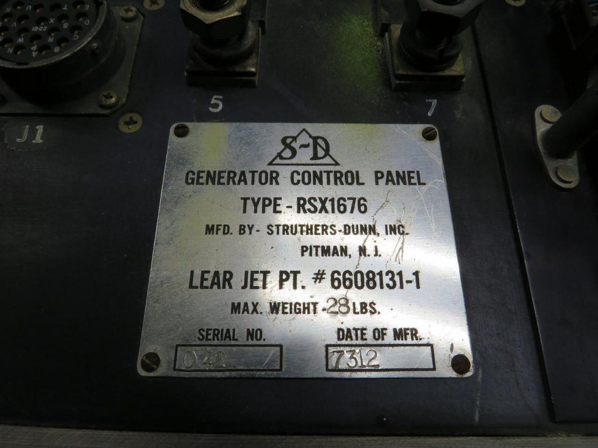 struthers-dunn 6608131-1 Struthers-Dunn RSX1676 Generator Control Panel Assembly