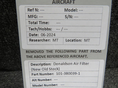 Donaldson 101-380039-1 Donaldson Air Filter (New Old Stock)